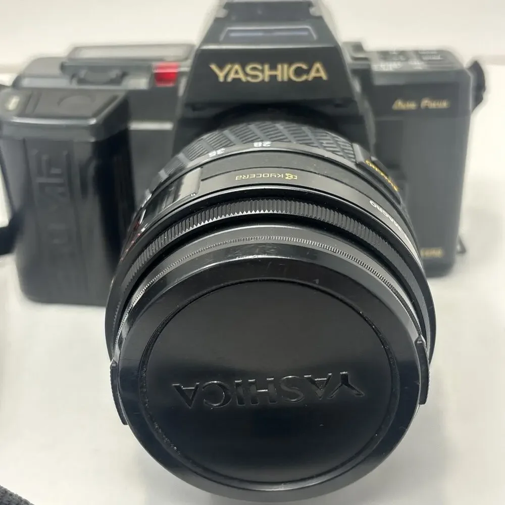 Kyocera Yashica 230 AF 35mm film SLR & 28-85mm f/3.5 Macro Lens New Battery